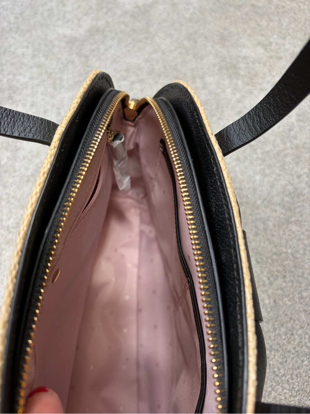 NWOT Kate Spade OLIVE DRIVE STRAW LOTTIE SATCHEL - Picture 6 of 9